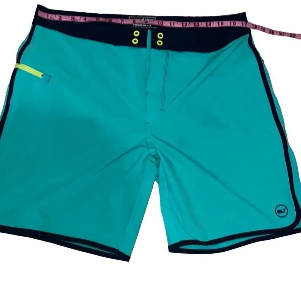 Vineyard Vines Performance Mens Swim Trunks Board Short sz 34 READ Missing Lace